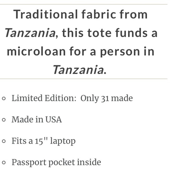 Taaluma Totes Tanszania Backpack - Picture 2 of 8